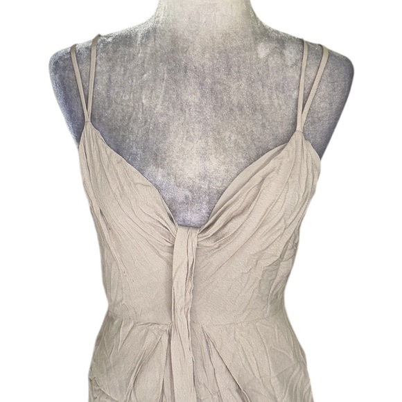 NEW Saylor x Revolve Mallory Beige Feather Rhinestone Mini Dress in Nude - S - Picture 6 of 16